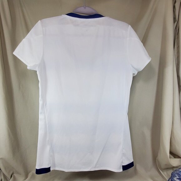 FC DALLAS Blue and White Adidas Advocare Jersey VNeck Top SMALL S - Picture 2 of 3